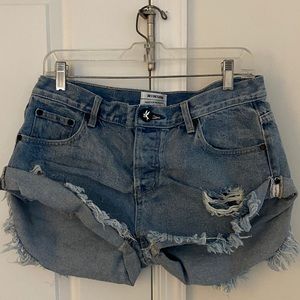 One Teaspoon X Free People cutoff denim shorts 29